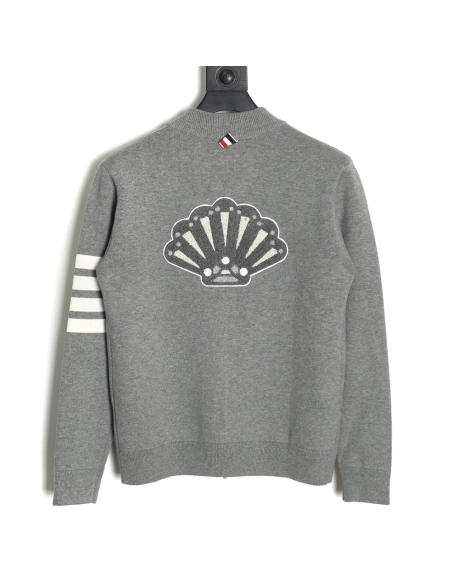 Thom Browne Peacock-Zip Baseball Jacket TSK1,Thom Browne