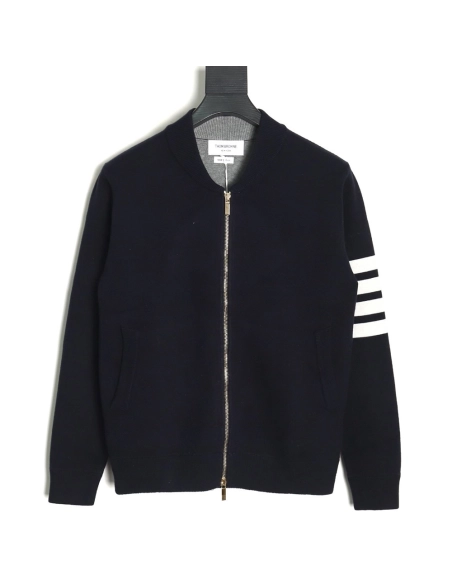 Thom Browne Peacock-Zip Baseball Jacket,Thom Browne