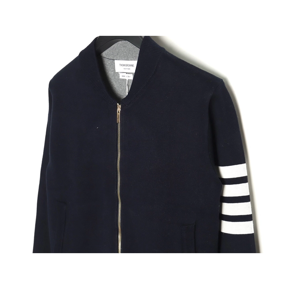 Thom Browne Peacock-Zip Baseball Jacket,Thom Browne