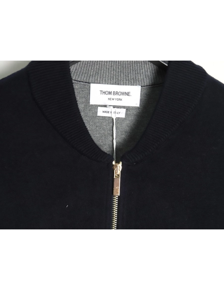 Thom Browne Peacock-Zip Baseball Jacket,Thom Browne