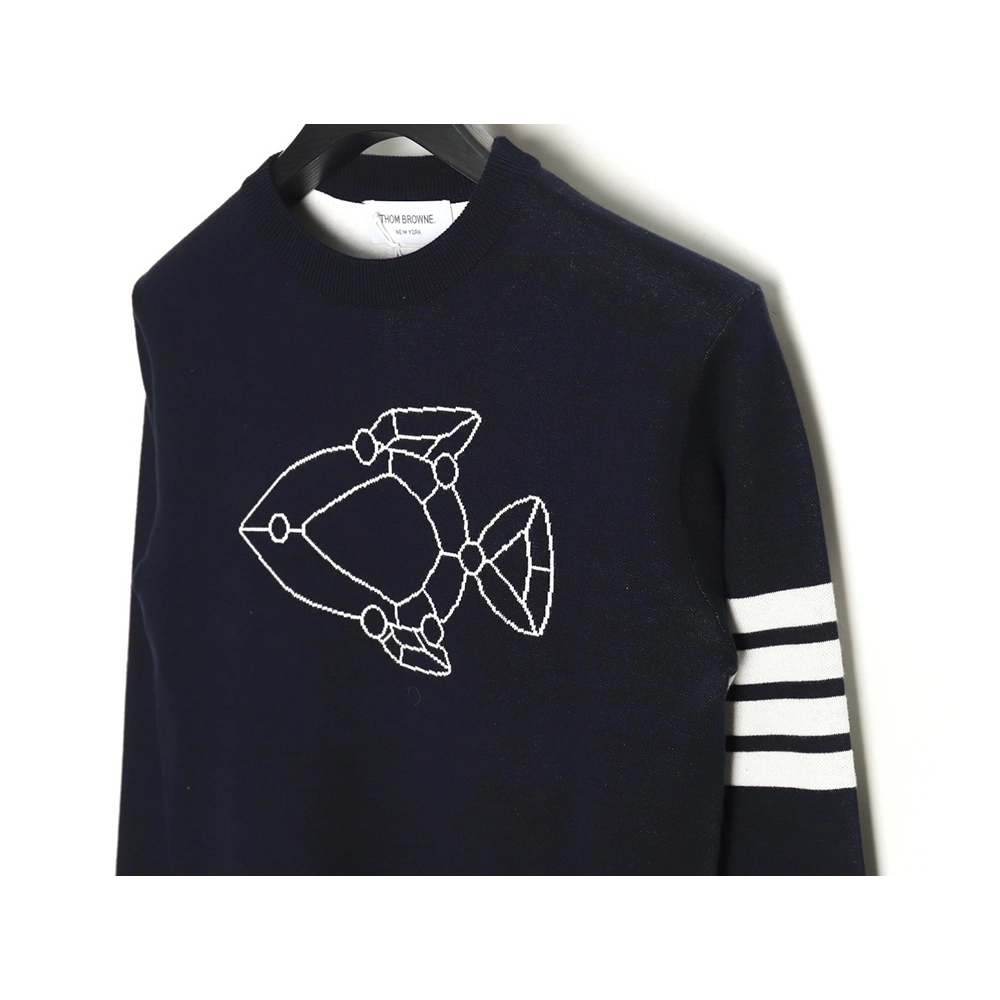 Thom Browne Submarine Jacquard Crewneck Sweater TSK1,Thom Browne