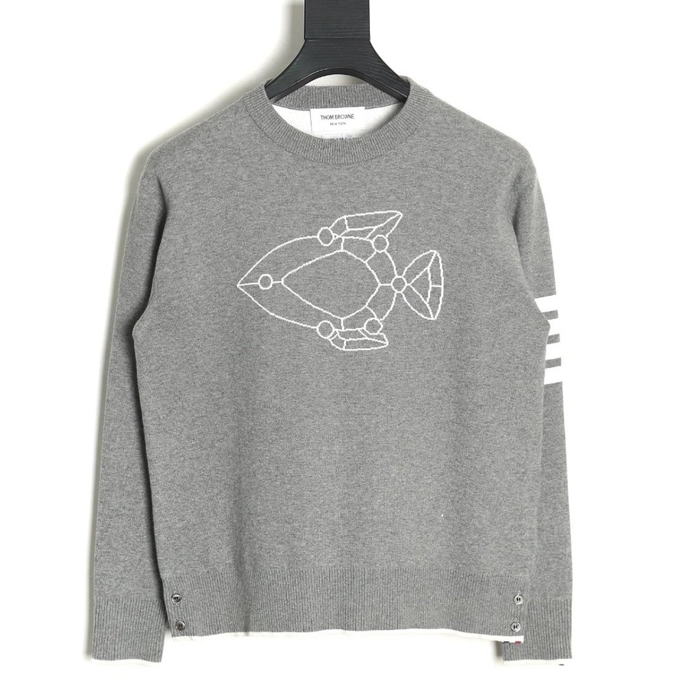 Thom Browne Submarine Jacquard Crewneck Sweater,Thom Browne