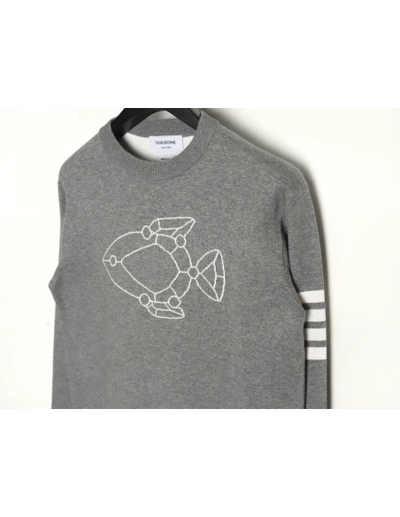 Thom Browne Submarine Jacquard Crewneck Sweater,Thom Browne