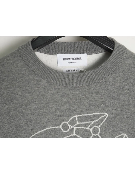 Thom Browne Submarine Jacquard Crewneck Sweater,Thom Browne