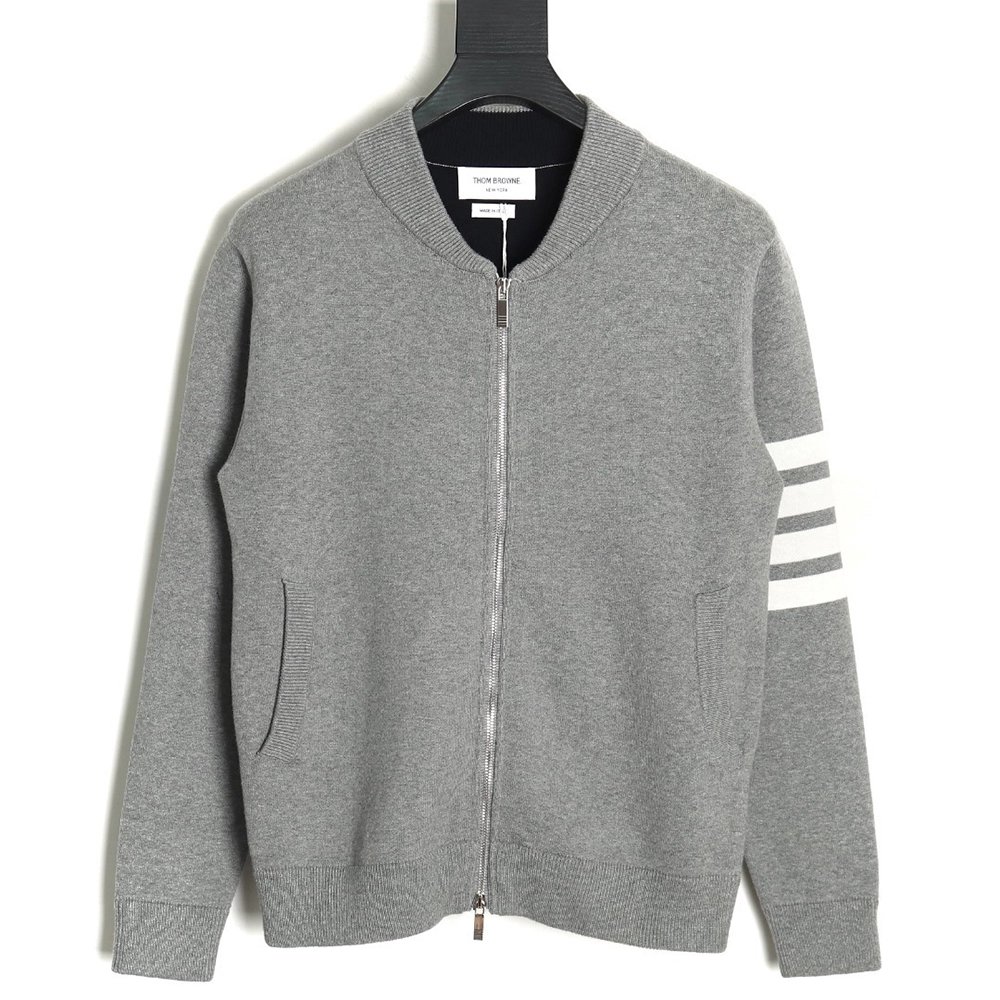 Thom Browne Crab-Zip Baseball Jacket,Thom Browne