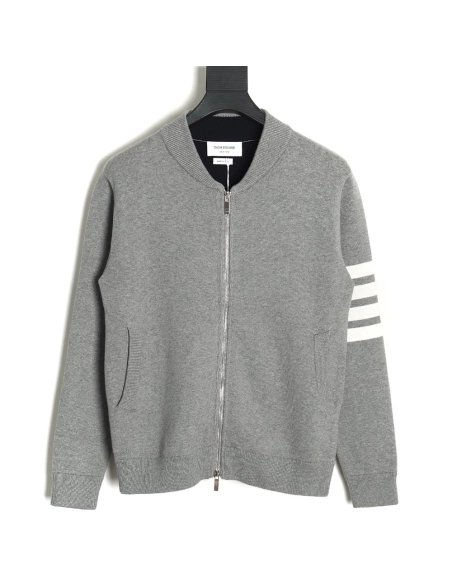 Thom Browne Crab-Zip Baseball Jacket,Thom Browne