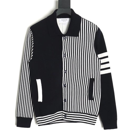 Thom Browne Striped Lapel Jacket TSK1,Thom Browne