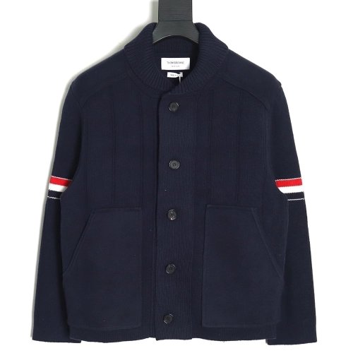 Thom Browne Vertical-Striped Jacket TSK1,Thom Browne