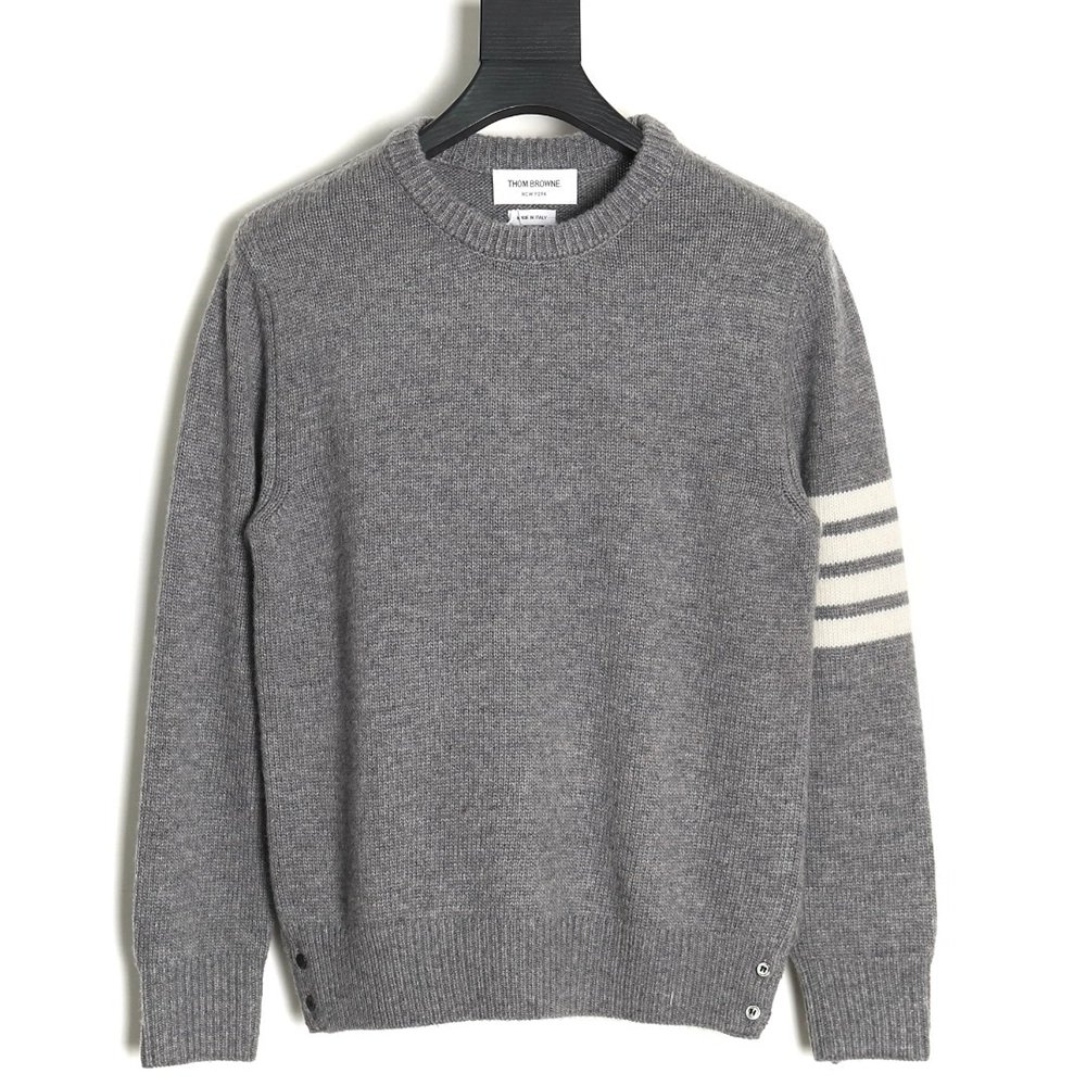 Thom Browne Thick Wool Crewneck Sweater TSK1,Thom Browne