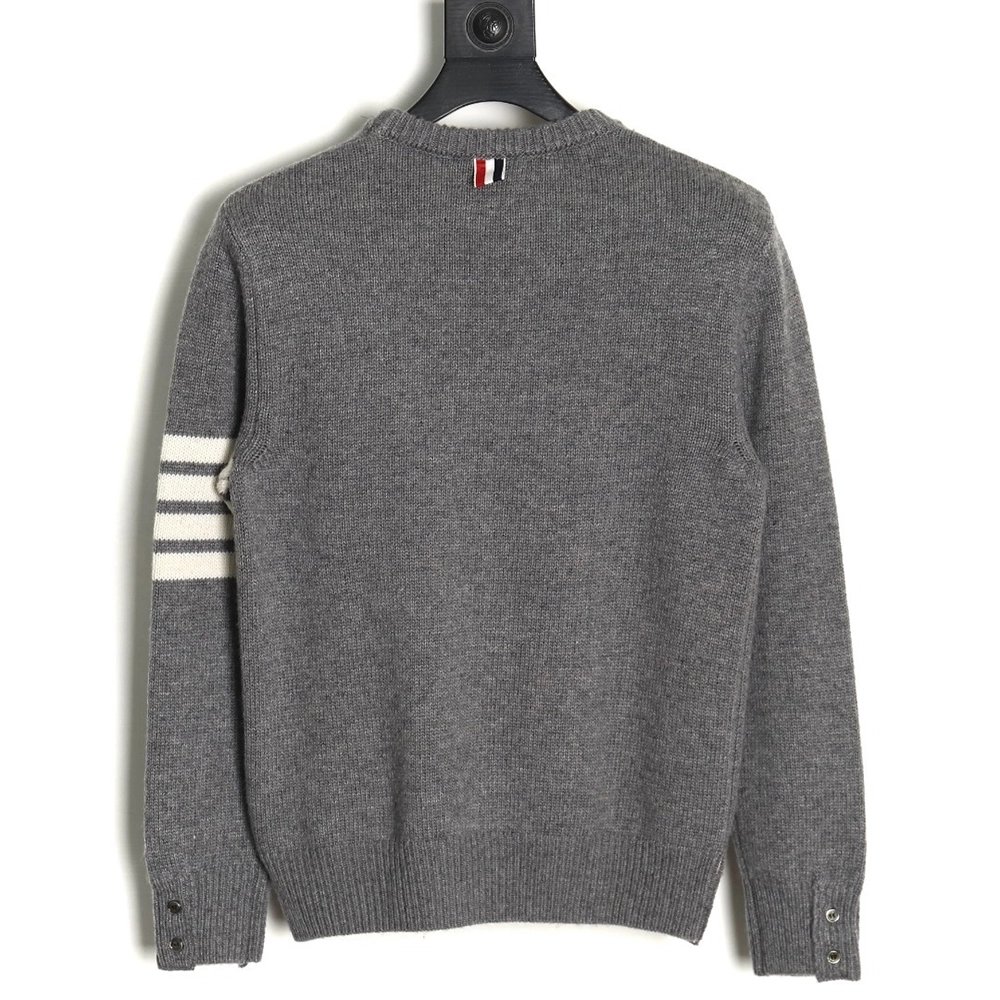 Thom Browne Thick Wool Crewneck Sweater TSK1,Thom Browne