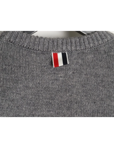 Thom Browne Thick Wool Crewneck Sweater TSK1,Thom Browne