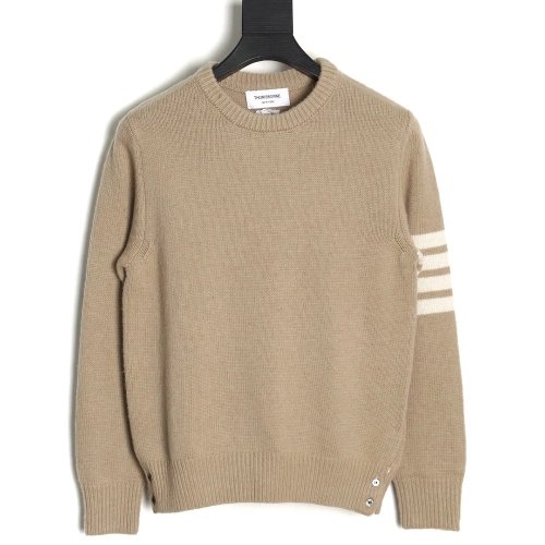 Thom Browne Thick Wool Crewneck Sweater,Thom Browne