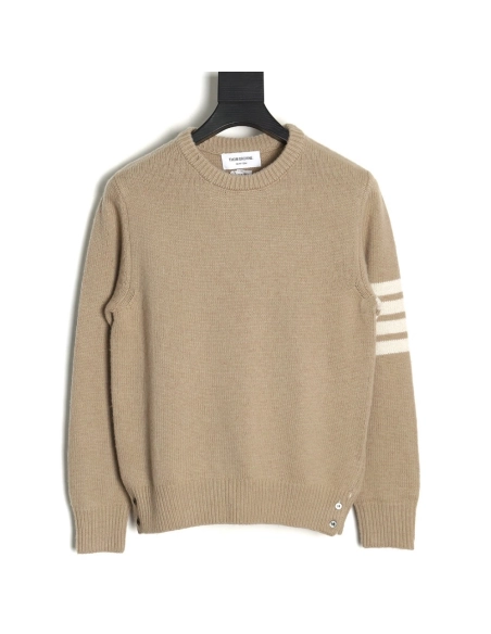 Thom Browne Thick Wool Crewneck Sweater,Thom Browne