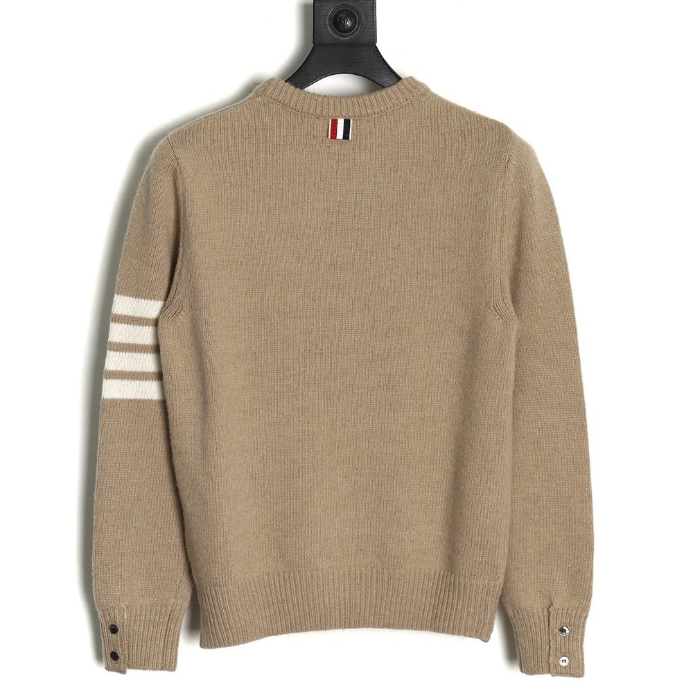Thom Browne Thick Wool Crewneck Sweater,Thom Browne