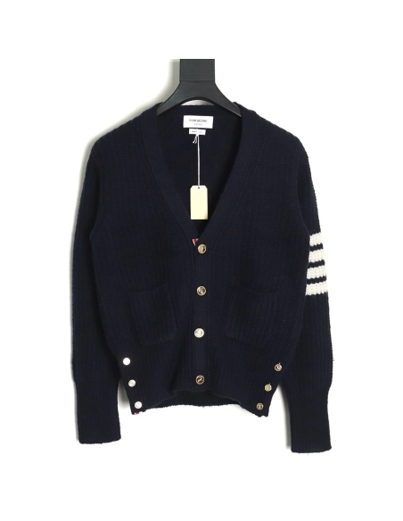 Thom Browne Thick Cardigan with Ribbon Knit TSK2,Thom Browne