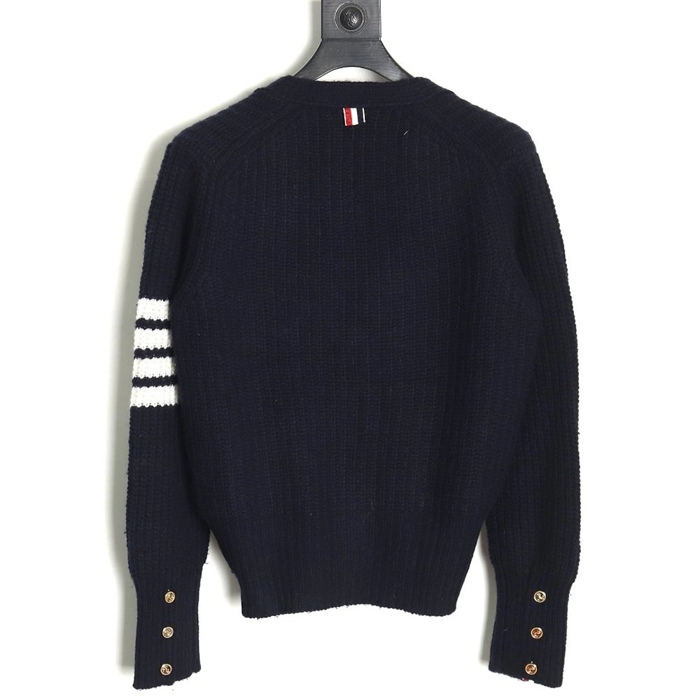 Thom Browne Thick Cardigan with Ribbon Knit TSK2,Thom Browne