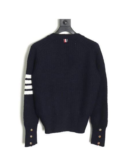 Thom Browne Thick Cardigan with Ribbon Knit TSK2,Thom Browne