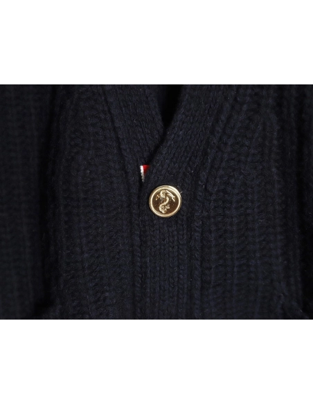 Thom Browne Thick Cardigan with Ribbon Knit TSK2,Thom Browne