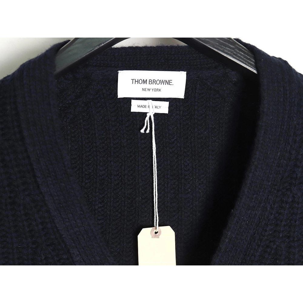 Thom Browne Thick Cardigan with Ribbon Knit TSK2,Thom Browne