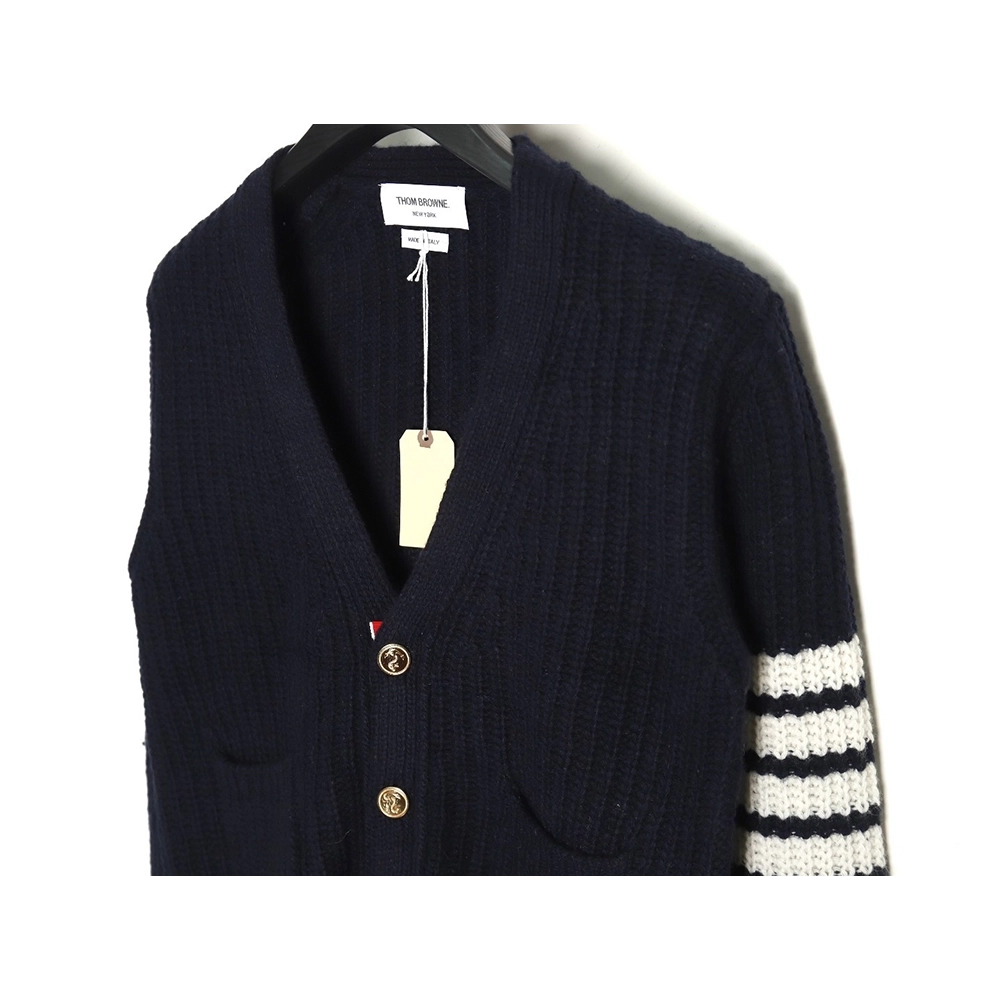 Thom Browne Thick Cardigan with Ribbon Knit TSK2,Thom Browne