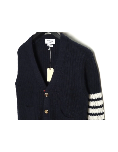 Thom Browne Thick Cardigan with Ribbon Knit TSK2,Thom Browne