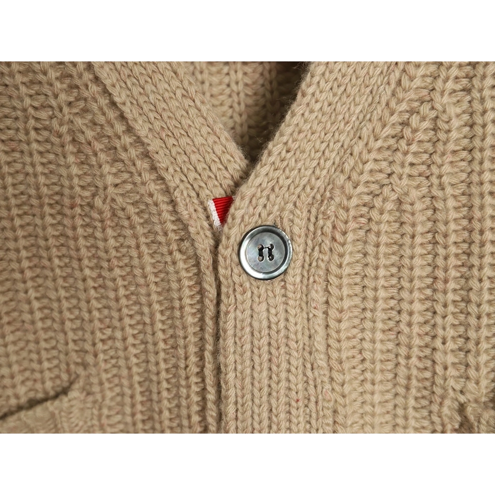 Thom Browne Thick Cardigan with Ribbon Knit TSK1,Thom Browne
