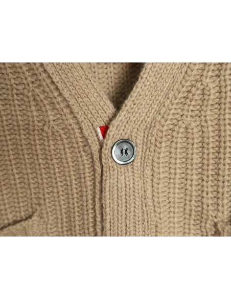 Thom Browne Thick Cardigan with Ribbon Knit TSK1,Thom Browne