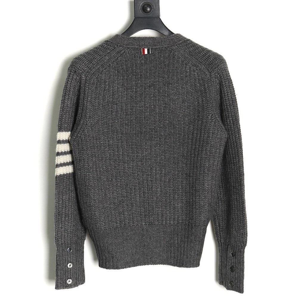 Thom Browne Thick Cardigan with Ribbon Knit,Thom Browne