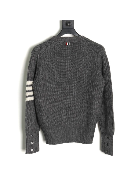 Thom Browne Thick Cardigan with Ribbon Knit,Thom Browne