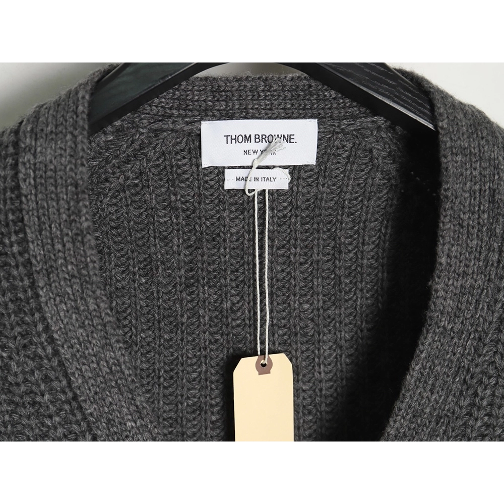 Thom Browne Thick Cardigan with Ribbon Knit,Thom Browne