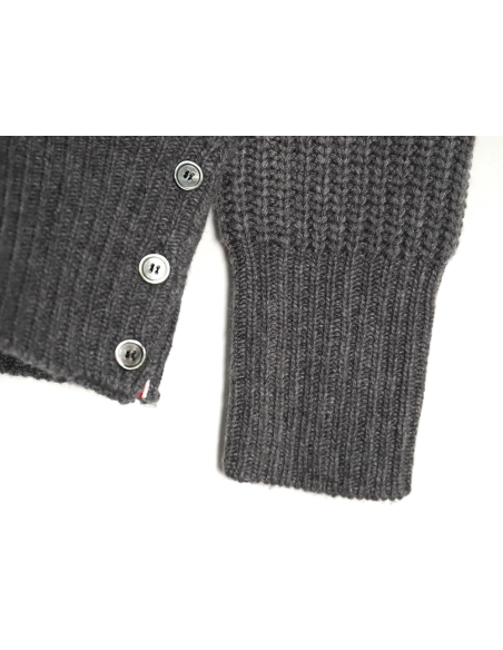 Thom Browne Thick Cardigan with Ribbon Knit,Thom Browne