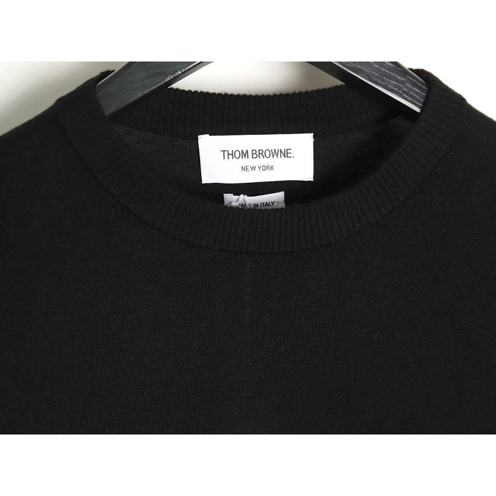 Thom Browne Fine Wool Crewneck Sweater TSK3,Thom Browne