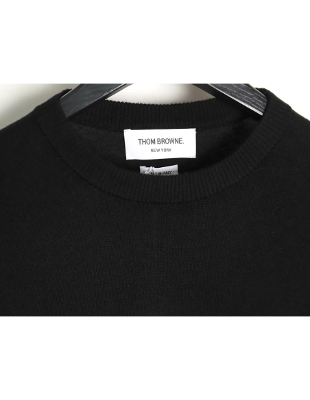 Thom Browne Fine Wool Crewneck Sweater TSK3,Thom Browne