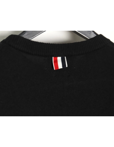 Thom Browne Fine Wool Crewneck Sweater TSK3,Thom Browne