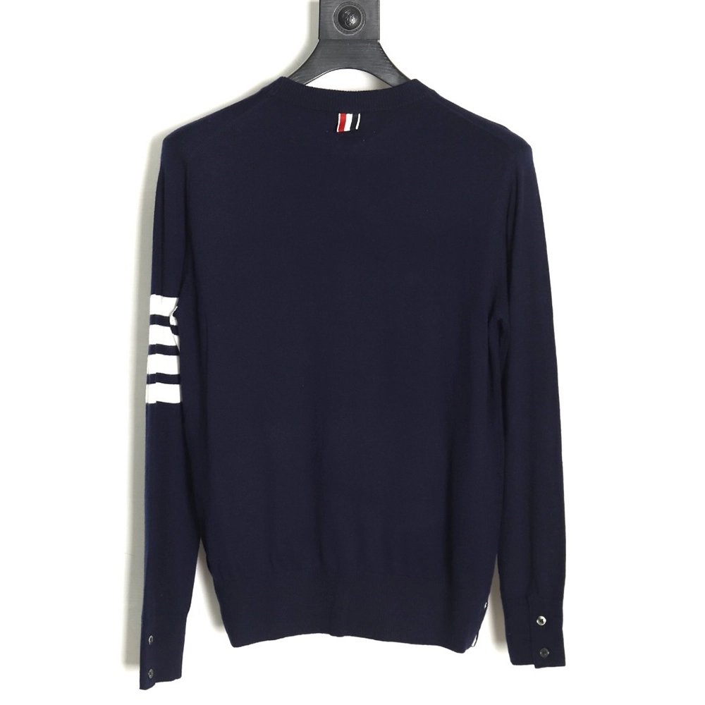 Thom Browne Fine Wool Crewneck Sweater TSK2,Thom Browne