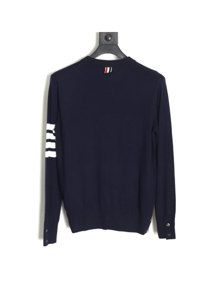 Thom Browne Fine Wool Crewneck Sweater TSK2,Thom Browne