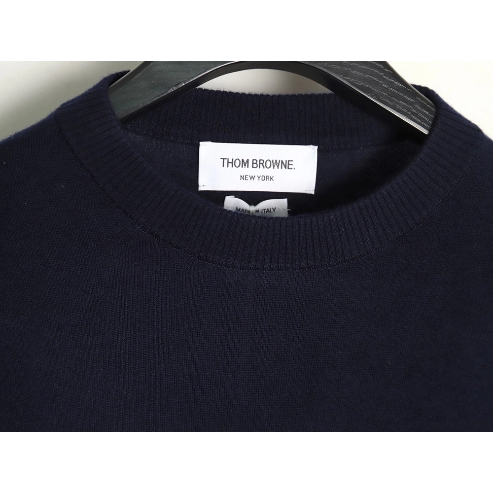 Thom Browne Fine Wool Crewneck Sweater TSK2,Thom Browne