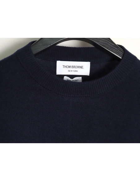 Thom Browne Fine Wool Crewneck Sweater TSK2,Thom Browne