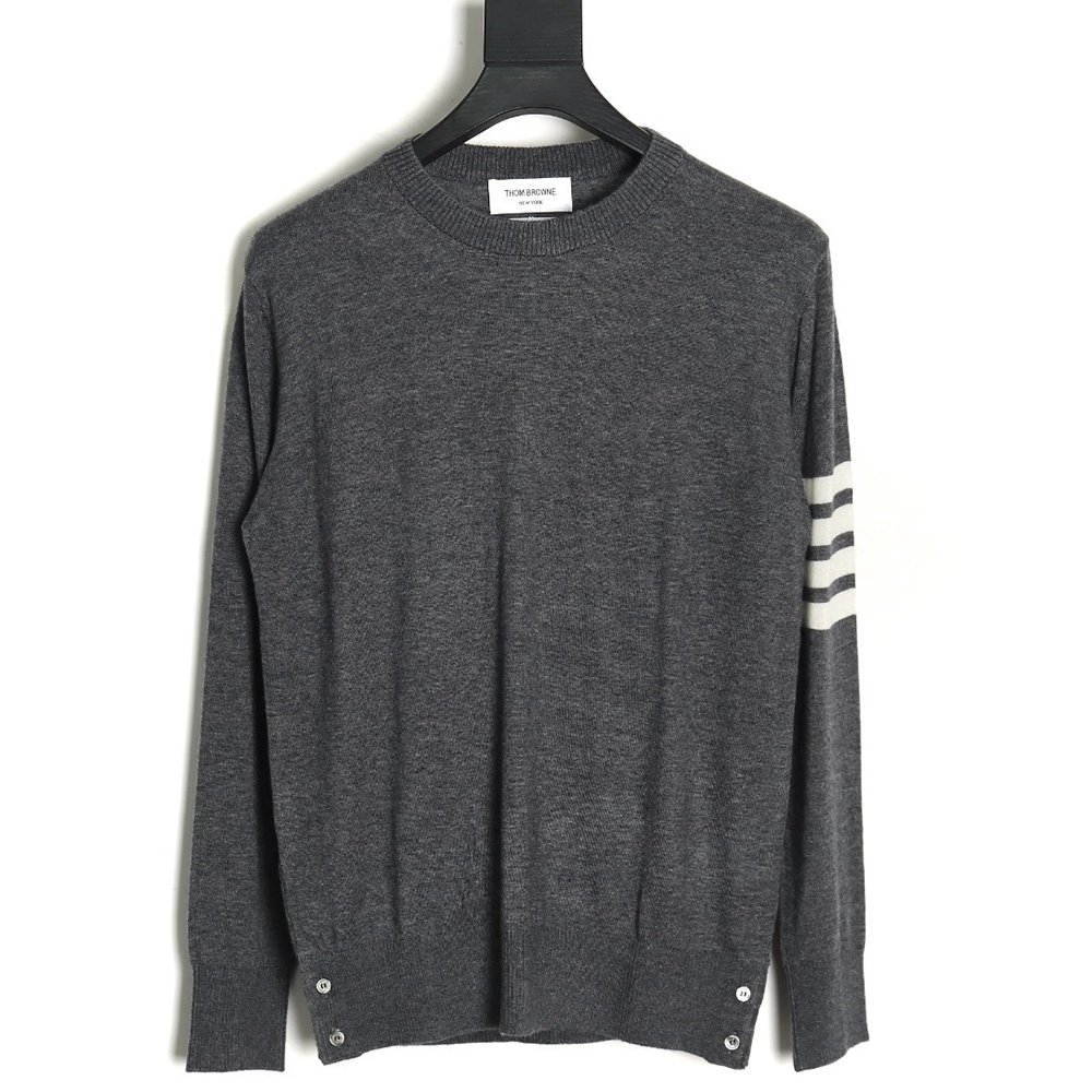 Thom Browne Fine Wool Crewneck Sweater TSK1,Thom Browne