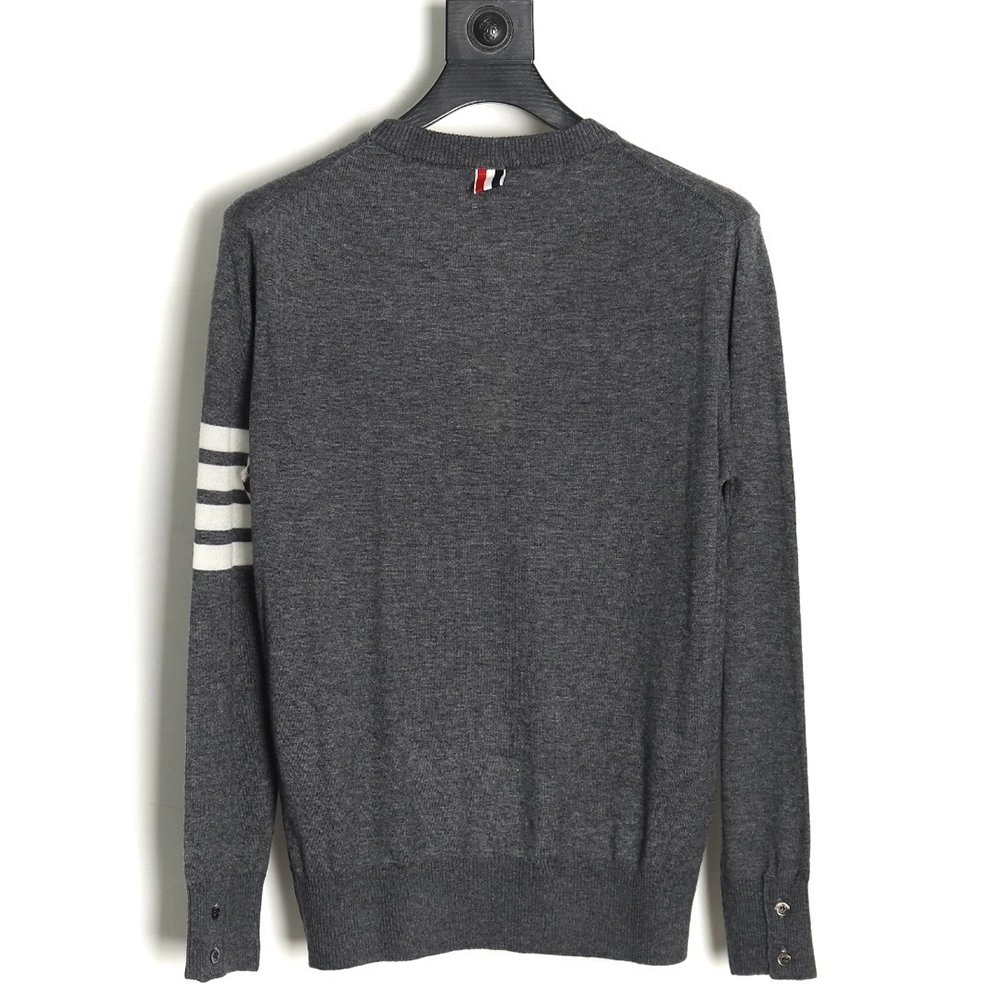 Thom Browne Fine Wool Crewneck Sweater TSK1,Thom Browne