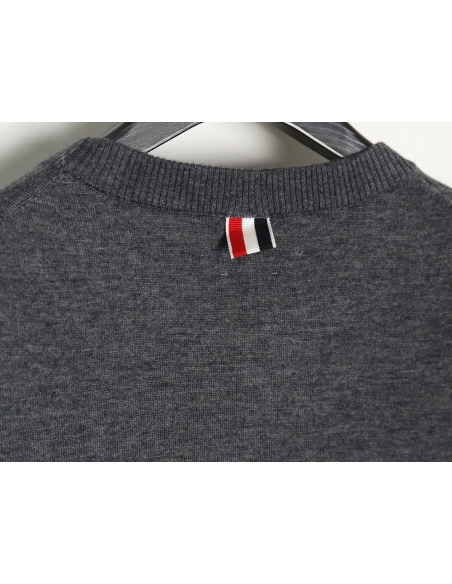 Thom Browne Fine Wool Crewneck Sweater TSK1,Thom Browne