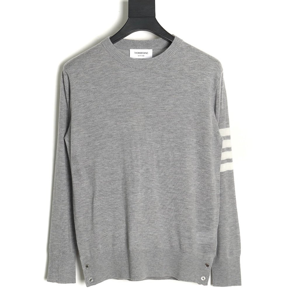 Thom Browne Fine Wool Crewneck Sweater,Thom Browne