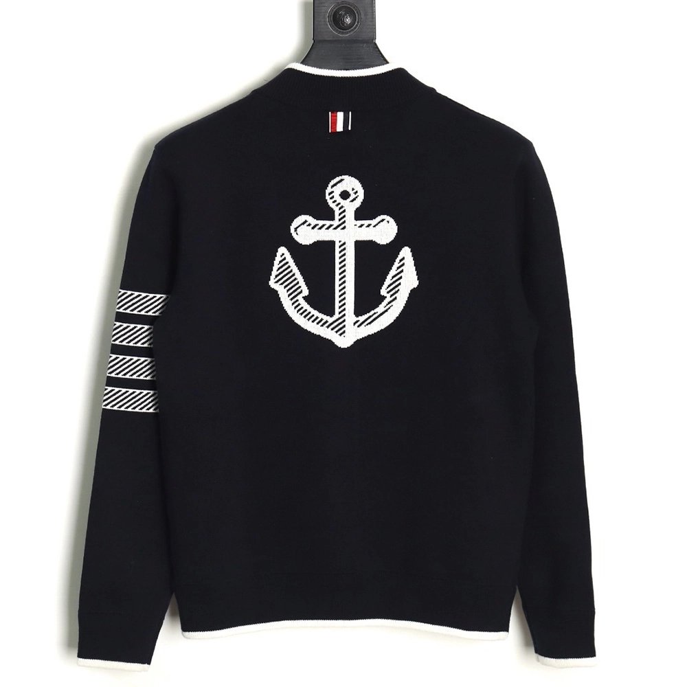 Thom Browne Anchor Baseball Jacket TSK1,Thom Browne