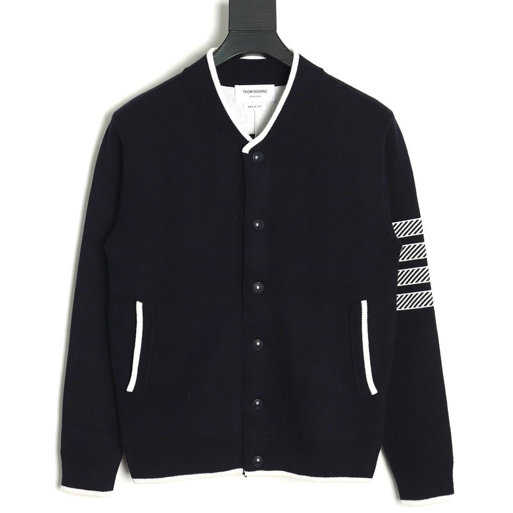 Thom Browne Anchor Baseball Jacket TSK1,Thom Browne