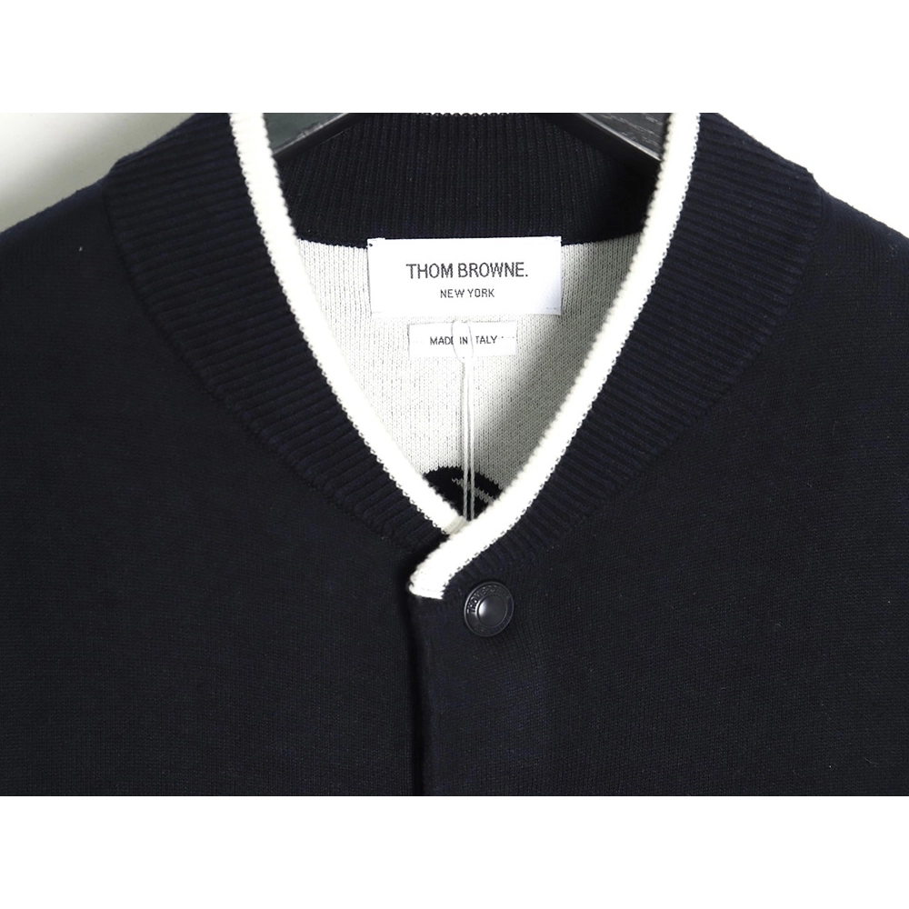 Thom Browne Anchor Baseball Jacket TSK1,Thom Browne