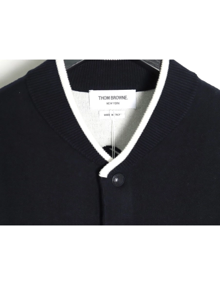 Thom Browne Anchor Baseball Jacket TSK1,Thom Browne