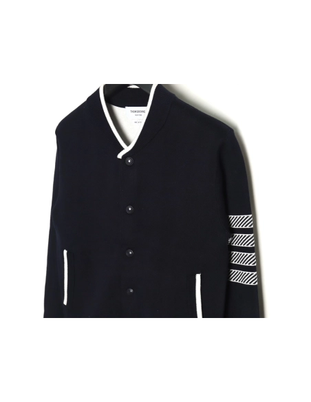 Thom Browne Anchor Baseball Jacket TSK1,Thom Browne