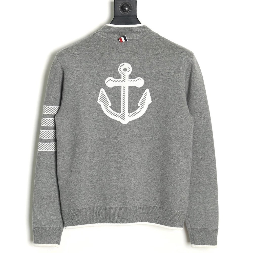 Thom Browne Anchor Baseball Jacket,Thom Browne