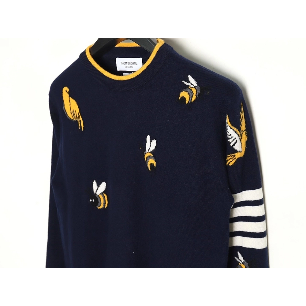 Thom Browne Bee Crew Neck Sweater TSK1,Thom Browne