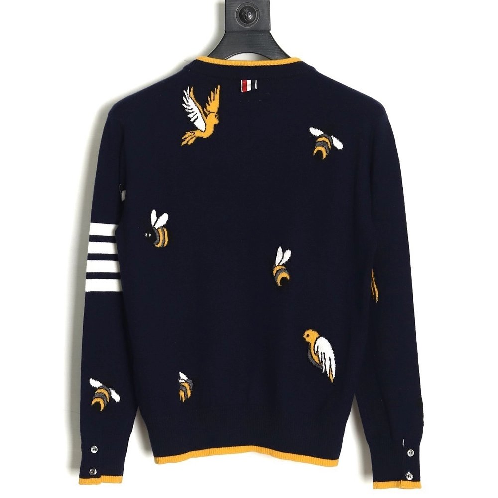 Thom Browne Bee Crew Neck Sweater,Thom Browne